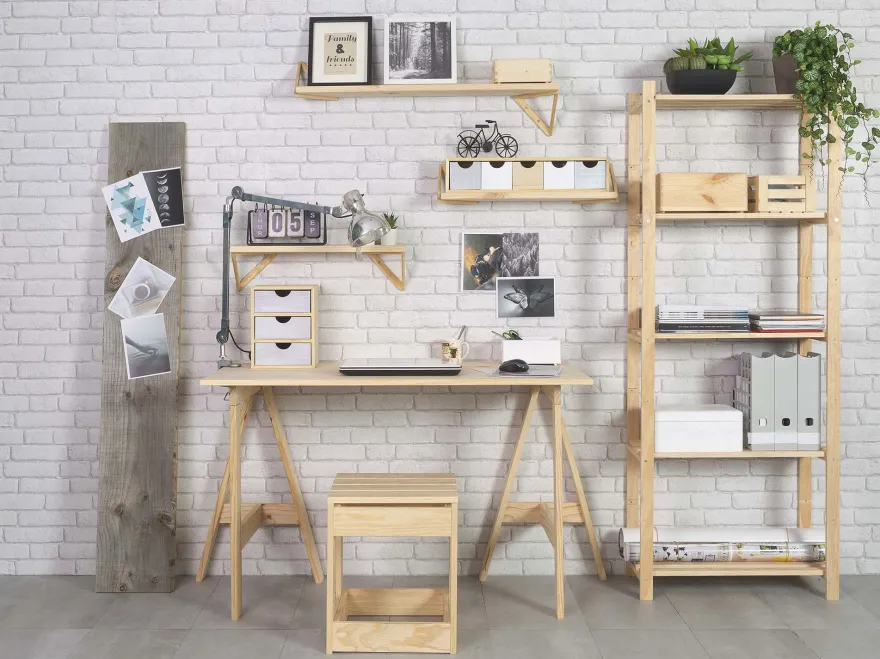 Etagère en kit profondeur 30 cm Natura (5 tablettes)