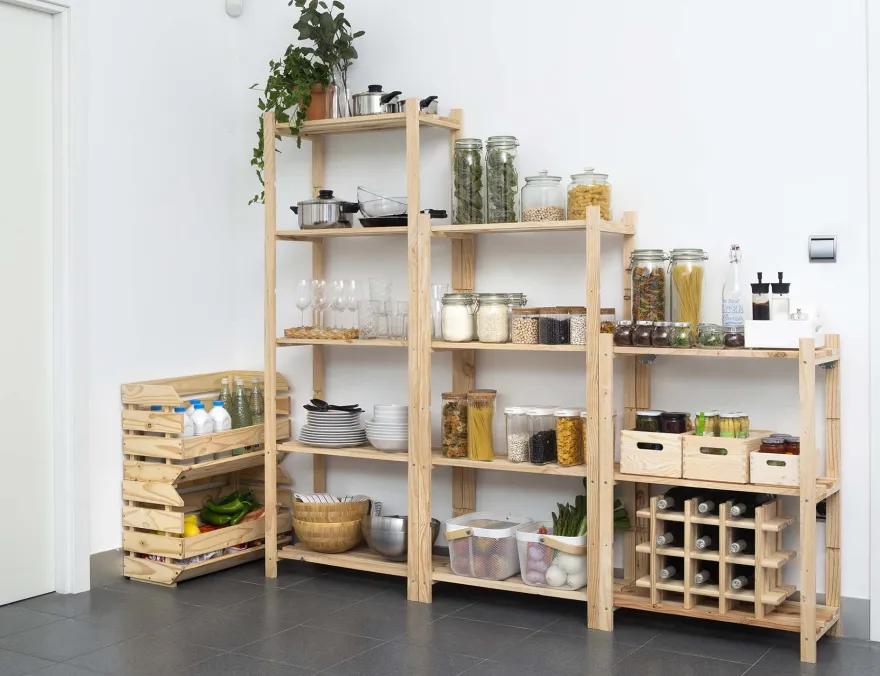 Etagère en kit profondeur 30 cm Natura (5 tablettes)