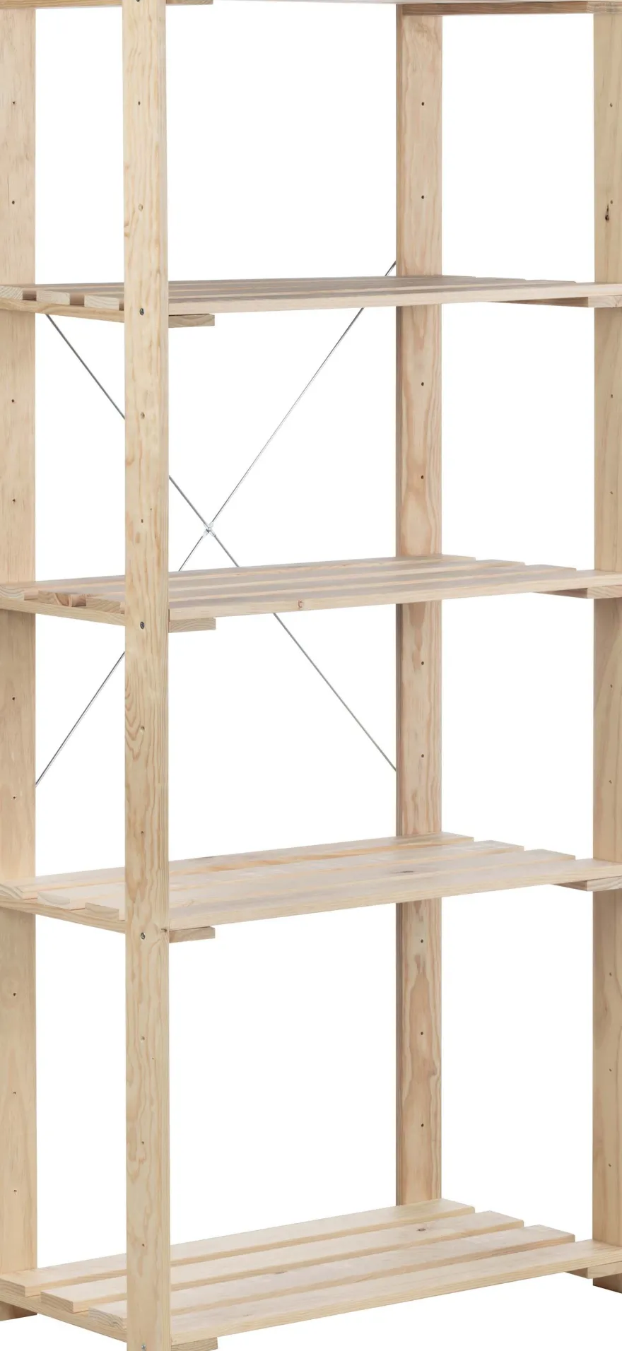 Etagère en pin massif Nova (76.5 x 38.5 x 174.5 cm)