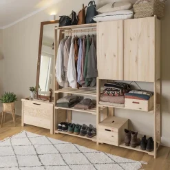 Etagère en pin massif Nova (76.5 x 38.5 x 110 cm)