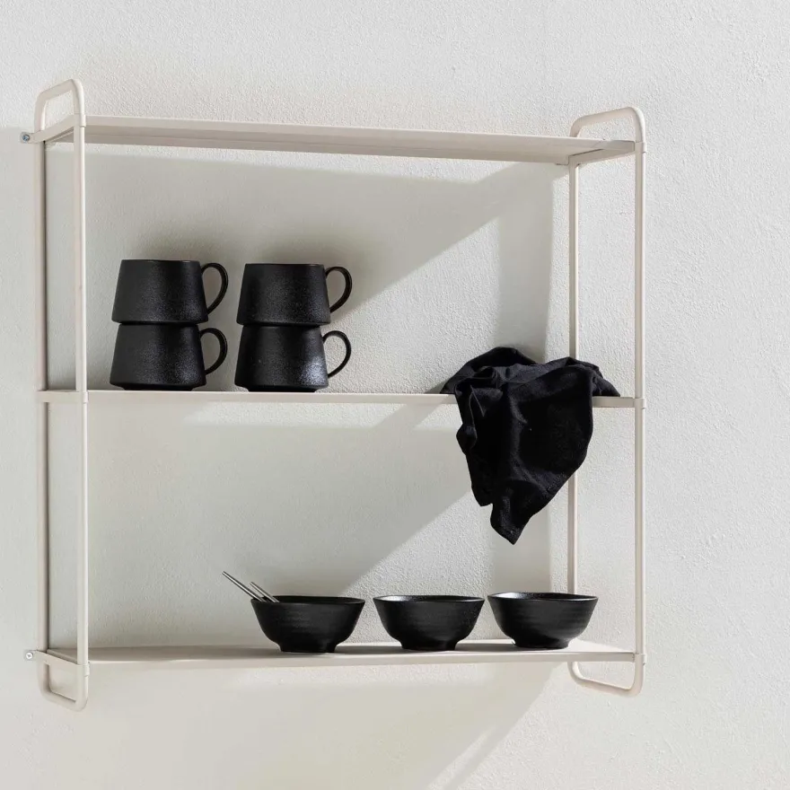 Etagère murale en fer Lyon (62 x 18 x 63 cm)