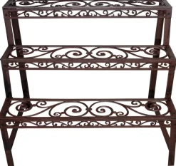 Etagère à plantes en métal patiné Arabesque