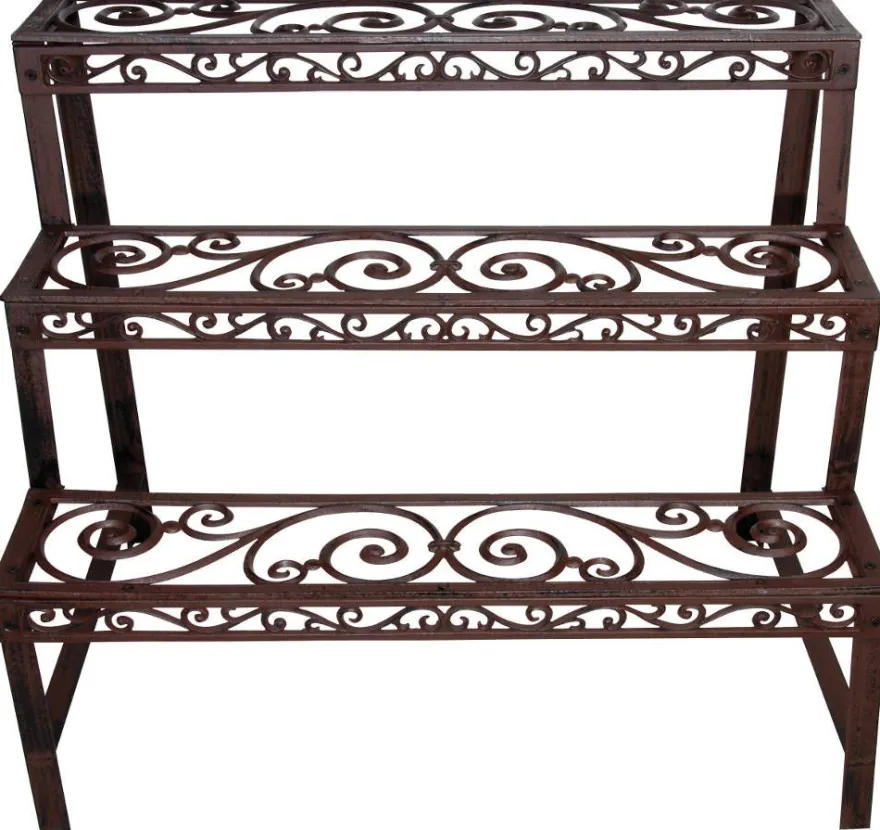 Etagère à plantes en métal patiné Arabesque