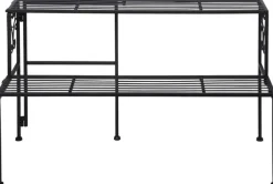 Etagère à plantes pliante en fer (2 niveaux)