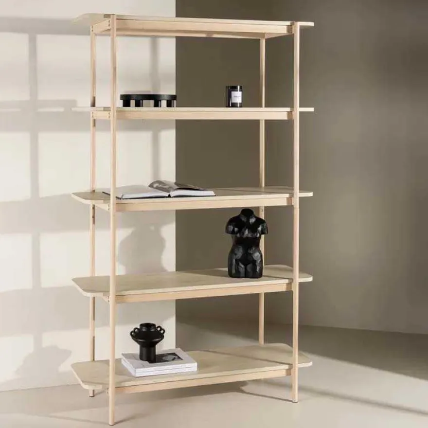 Etagère 120 x 40 x 190 cm Heim (Bois clair)