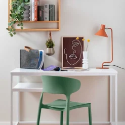 Fauteuil coloré en polypropylène Fain (Vert foncé)