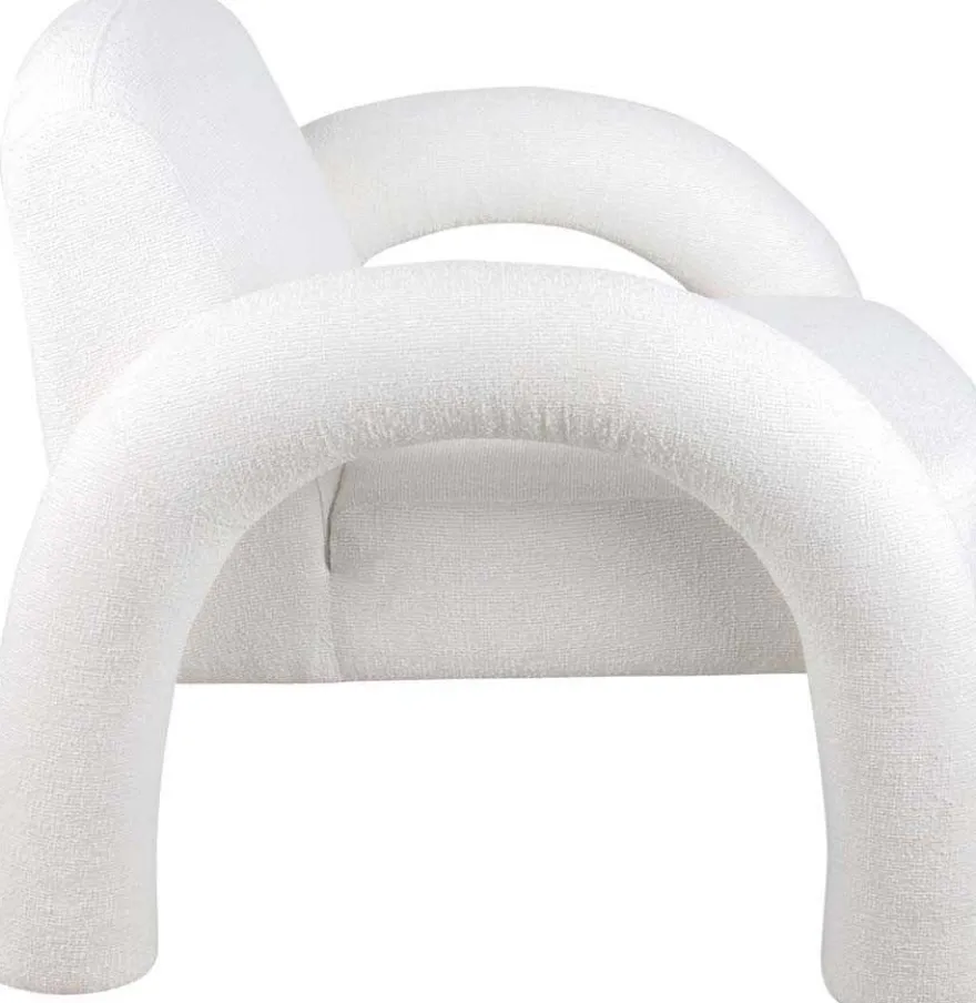 Fauteuil en polyester Brazo (Blanc)