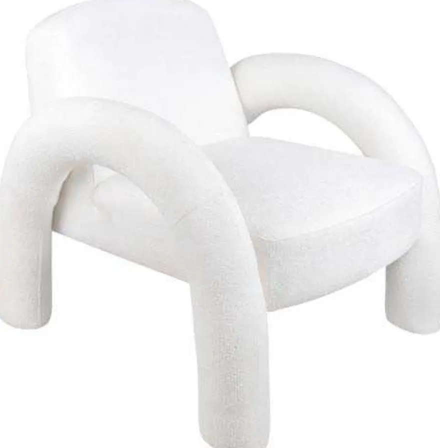 Fauteuil en polyester Brazo (Blanc)