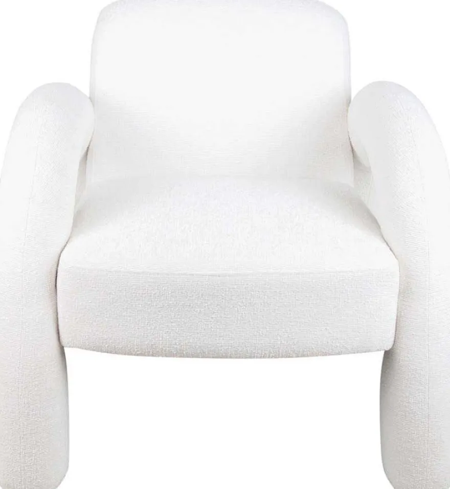 Fauteuil en polyester Brazo (Blanc)