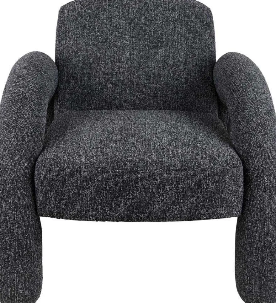 Fauteuil en polyester Brazo (Noir)