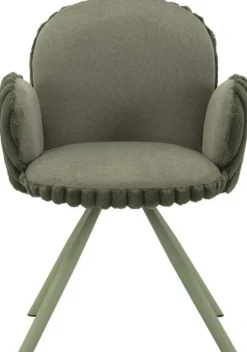 Fauteuil en tissu côtelé Stockholm (Lot de 2) (Vert)