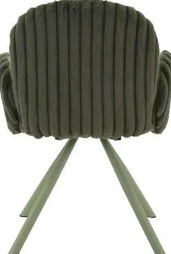 Fauteuil en tissu côtelé Stockholm (Lot de 2) (Vert)