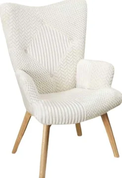 Fauteuil patchwork blanc Helsinki