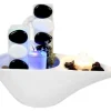 Fontaine d'intérieur Piro avec éclairage LED multicolore