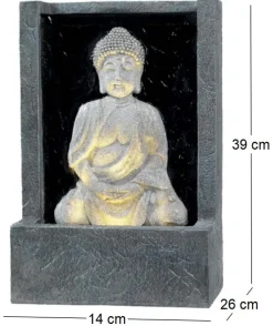 Fontaine extérieure en polyresine Bouddha