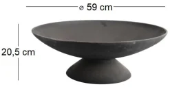 Foyer brasero rond pour bûches en fonte (Diamètre 59 cm)