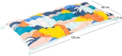 Futon en coton 120 x 60 x 5 cm