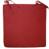 Galette de chaise en coton 40 cm (Rouge)