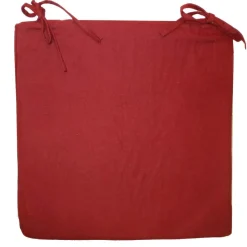 Galette de chaise en coton 40 cm (Rouge)