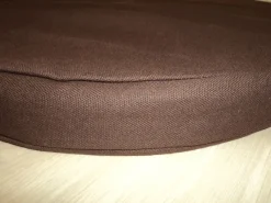Galette de chaise ronde en coton 40 cm (Chocolat)