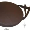Galette de chaise ronde en coton 40 cm (Lot de 2) (Chocolat)