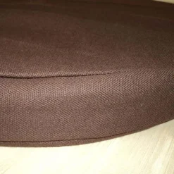 Galette de chaise ronde en coton 40 cm (Lot de 2) (Chocolat)