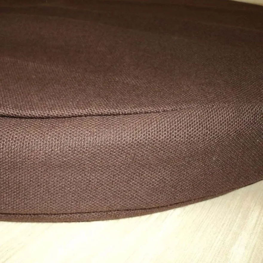 Galette de chaise ronde en coton 40 cm (Lot de 2) (Chocolat)
