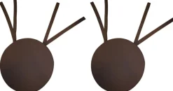 Galette de chaise ronde en coton 40 cm (Lot de 2) (Chocolat)