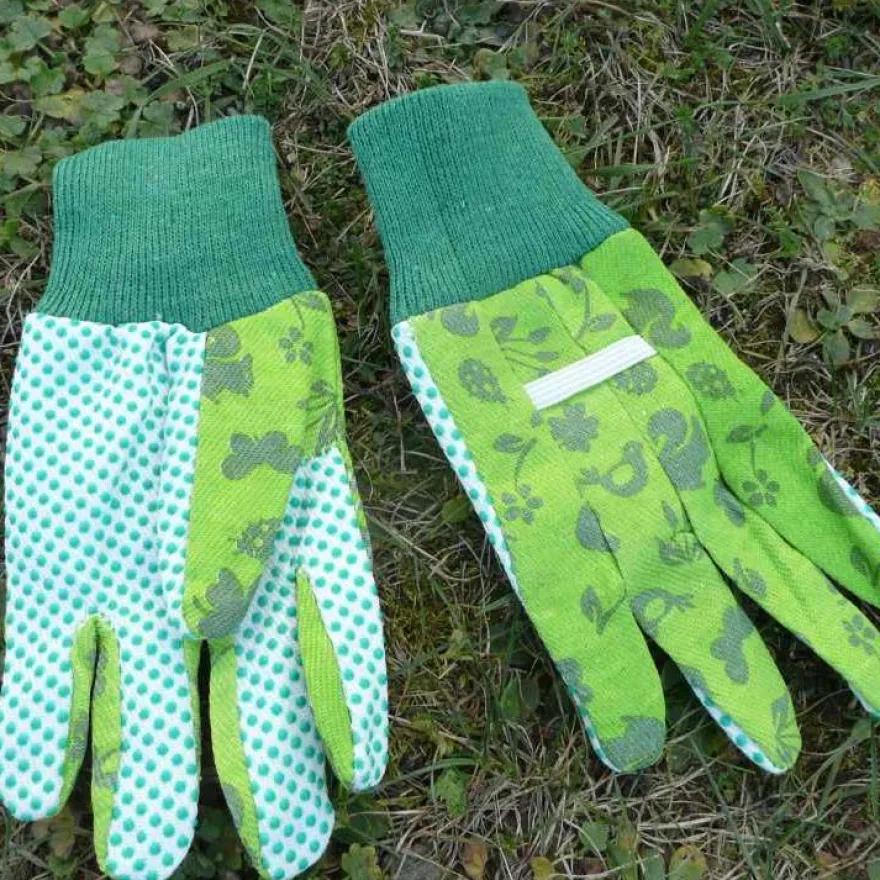 Gants de jardinage pour enfant en coton et polyester