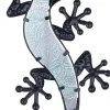 Gecko décoratif en métal et verre Arabesque