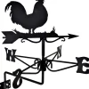 Girouette en acier noir (Coq)