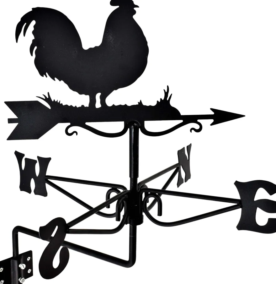 Girouette en acier noir (Coq)