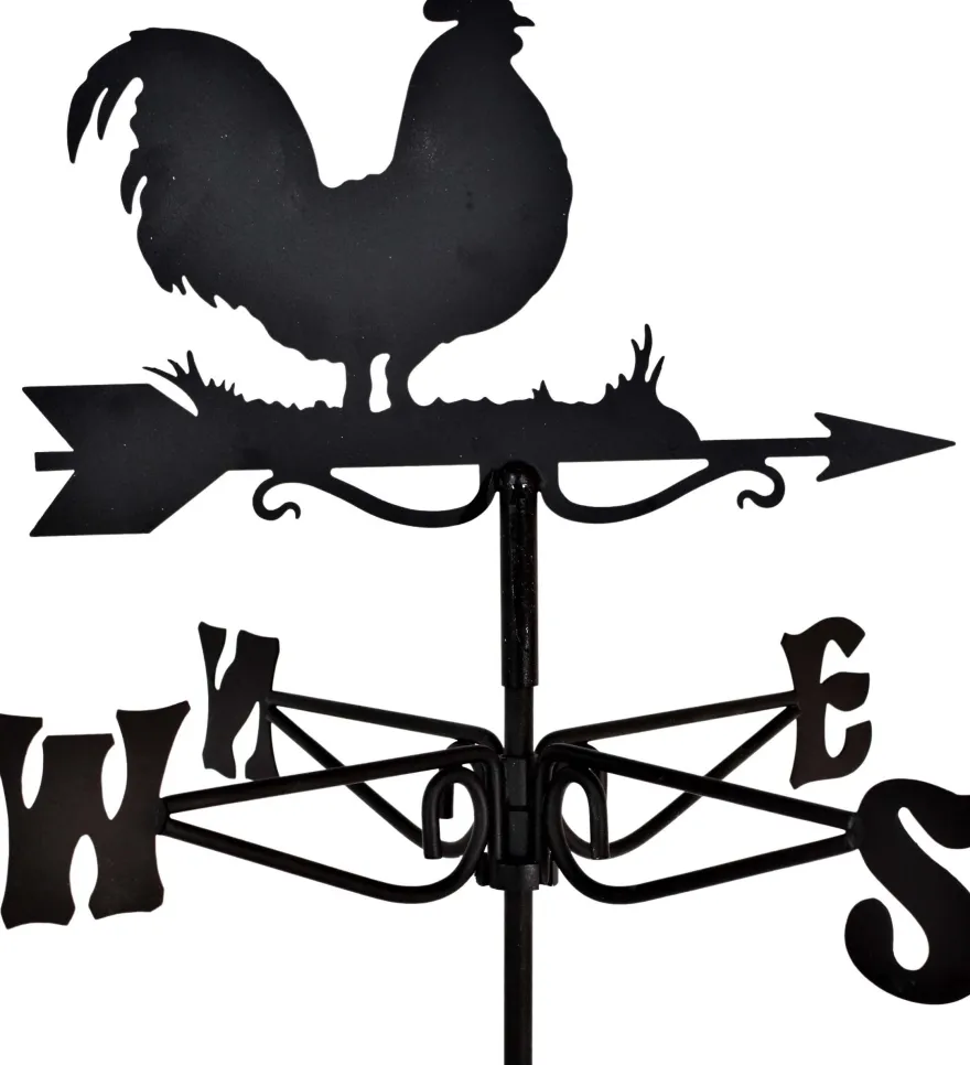 Girouette en acier noir (Coq)