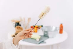 Goupillon gourde en fibres de coton et soie