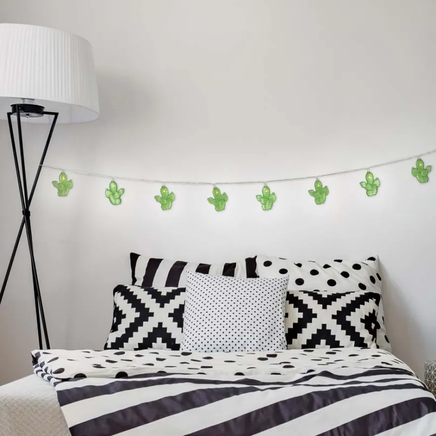 Guirlande lumineuse cactus 10 LED 165 cm