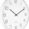 Horloge en métal mat Lofty (Blanc)