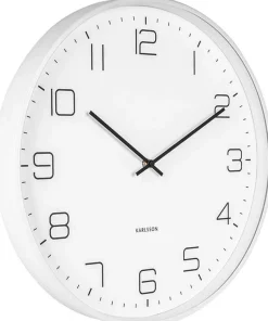 Horloge en métal mat Lofty (Blanc)