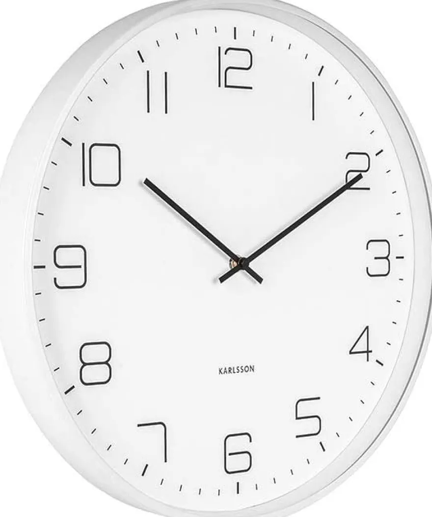 Horloge en métal mat Lofty (Blanc)