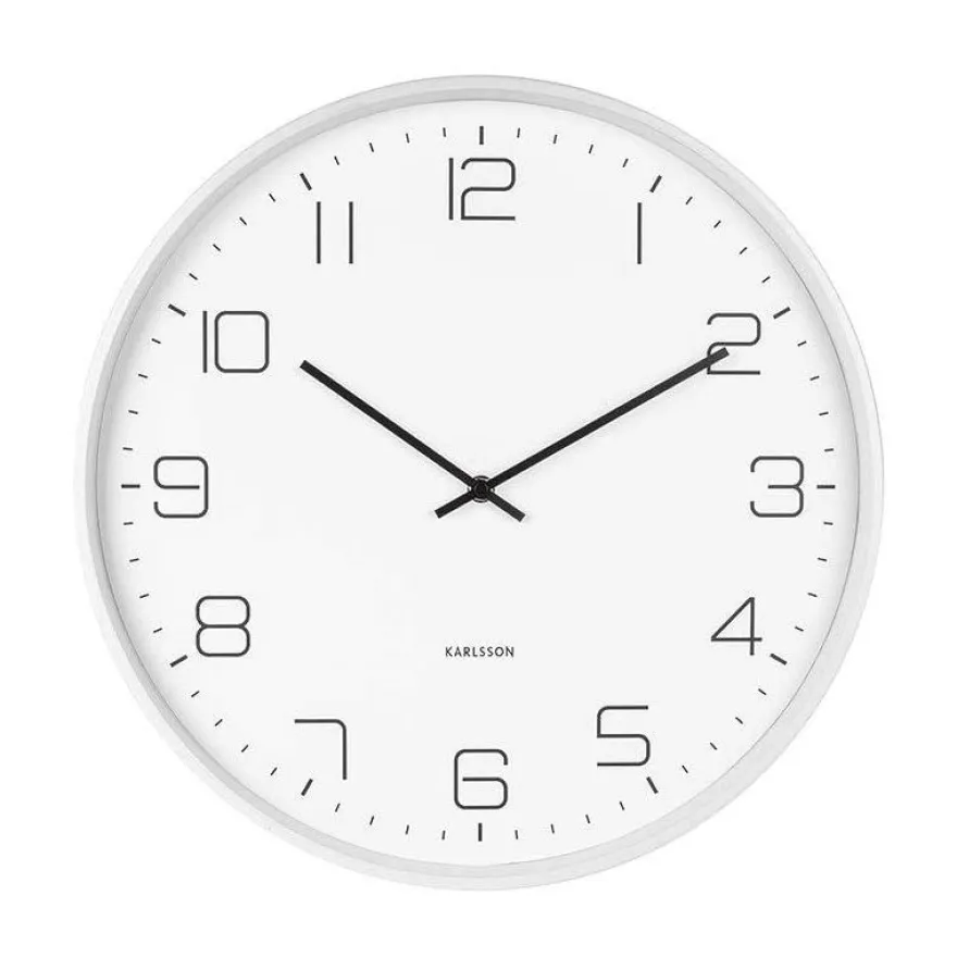 Horloge en métal mat Lofty (Blanc)