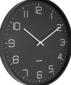Horloge en métal mat Lofty (Noir)