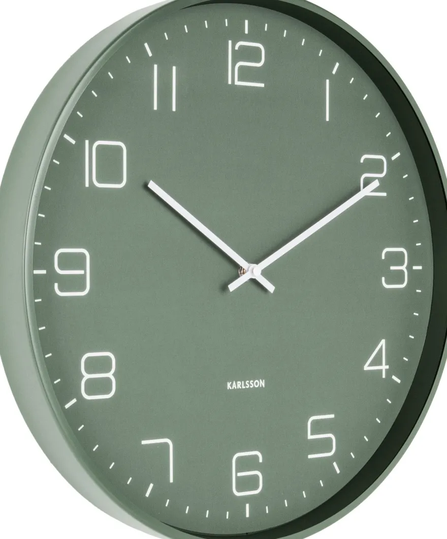 Horloge en métal mat Lofty (Vert)