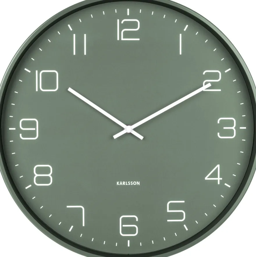 Horloge en métal mat Lofty (Vert)