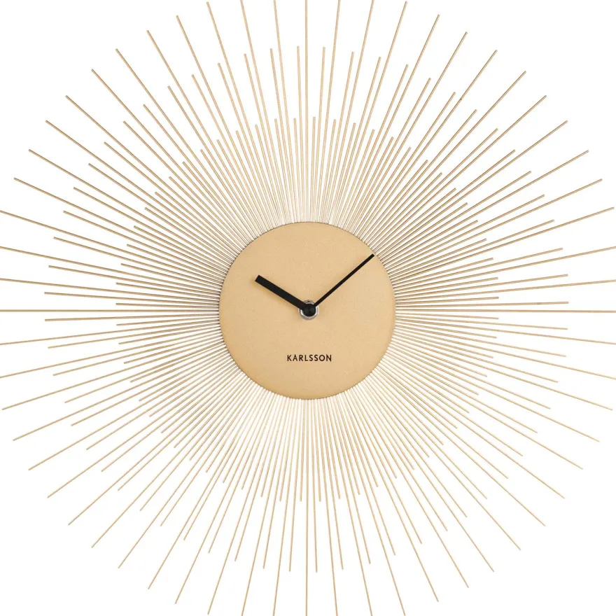 Horloge en métal Peony 45 cm (Doré)