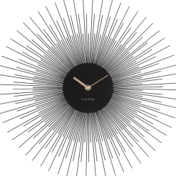 Horloge en métal Peony 45 cm (Noir)