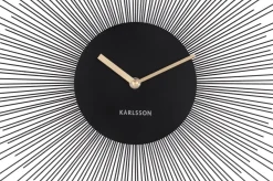 Horloge en métal Peony 45 cm (Noir)
