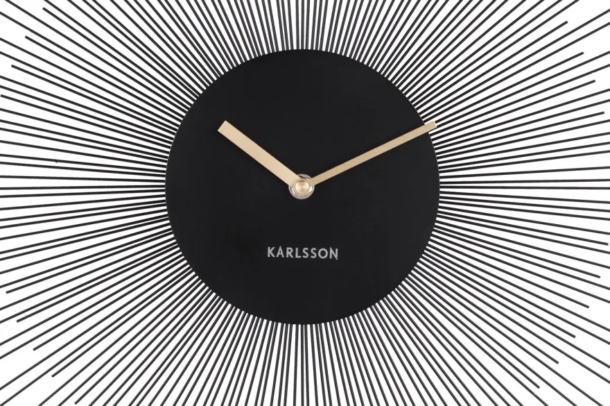 Horloge en métal Peony 45 cm (Noir)