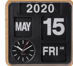 Horloge en plastique Mini Flip 24.5 cm (Bambou)
