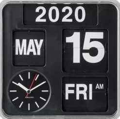 Horloge en plastique Mini Flip 24.5 cm (Chrome)