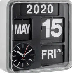 Horloge en plastique Mini Flip 24.5 cm (Chrome)