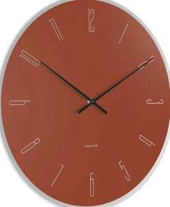 Horloge en verre Mirror numbers (Marron)